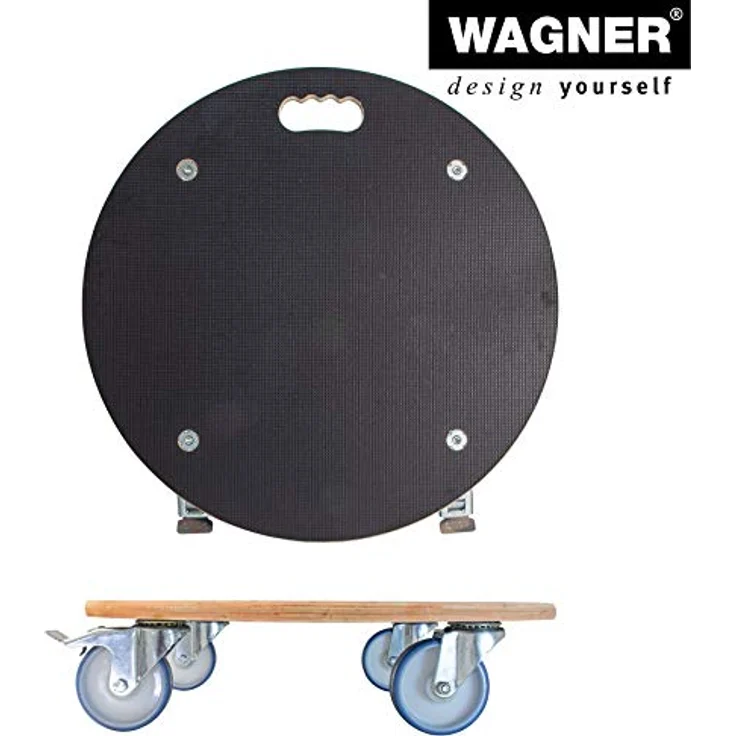 WAGNER Pflanzenroller MAXIGRIP Ø 58 x 14,5 cm I Transporthilfe & Pflanzenroller f. Außenbereich+Innenbereich I Transportroller Holz I 2 Total-Feststeller I Tragkraft 300 kg I Made in Germany -20116801 – Bild 6