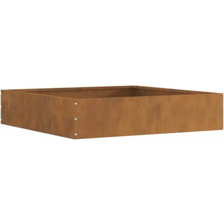 vidaXL Raseneinfassung 6er Set, Rostige Metallkante aus wetterfestem Stahl, 60 x 60 x 13 cm, ideal für Garten und Terrasse, moderne Landschaftsdivider – Bild 5