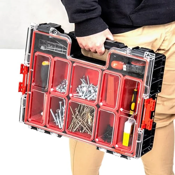 QBRICK System Werkzeugkoffer Qbrick System PRO 300 Organizer 452 x 358 x 110 mm 9 l stapelbar IP54 – Bild 5
