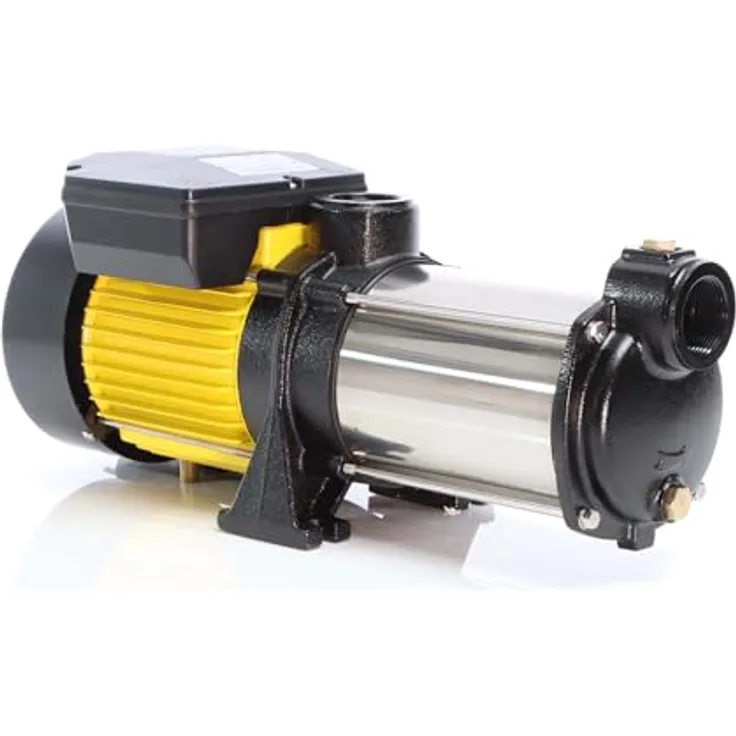 XPOtool Mehrstufige Kreiselpumpe 10200l/h 1650W Förderhöhe 65m, Ansaughöhe 8m, 2850U/min, Wasserpumpe für Hauswasserwerke, Haus und Garten