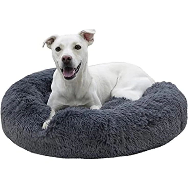 Kerbl 80409 Kuschelbett Fluffy grau, Durchmesser 60cmx18cm, 0.873 kg – Bild 4