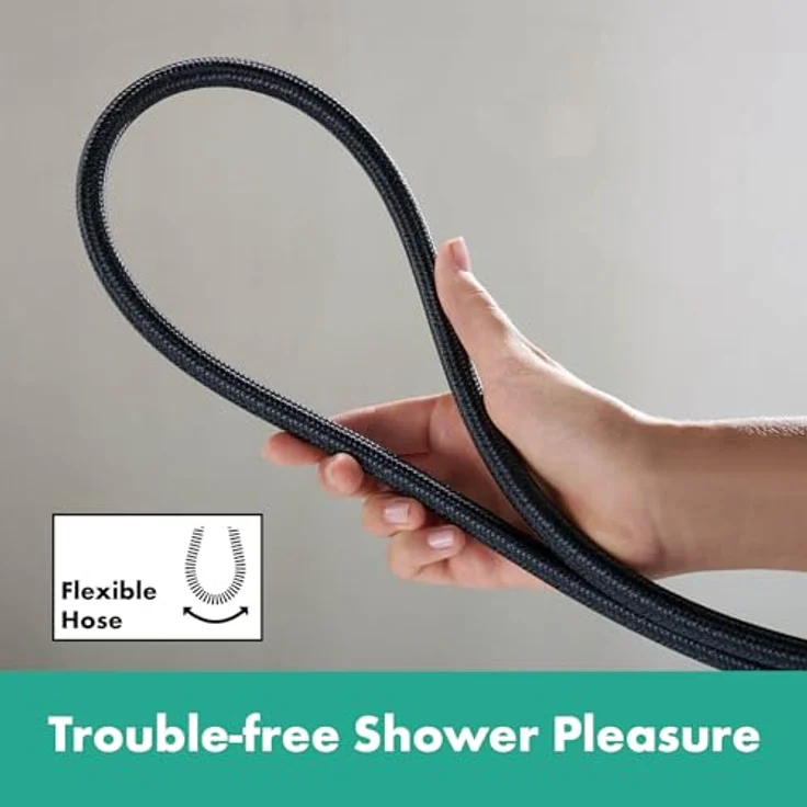 hansgrohe Rainfinity Brauseset 130, 3-Strahl-Handbrause mit S Puro Duschstange 650 mm, Graphit, 14 l/min Durchflussrate – Bild 5