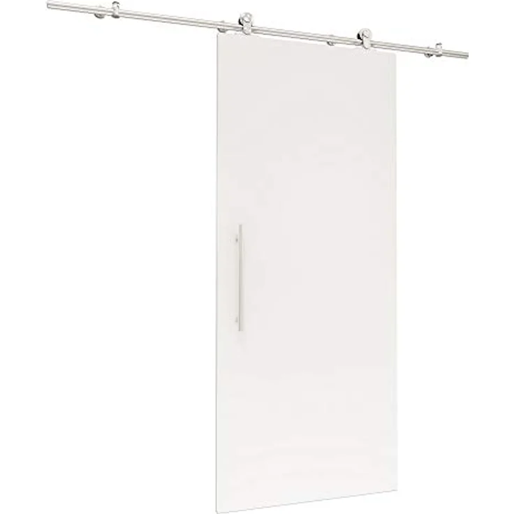 inova Holz-Schiebetür Komplettset Weiß 900x2065mm Vollspan Holz-Tür, Lauf-Schiene, Schiebetür-Beschlag Soft-Close Star – Bild 4