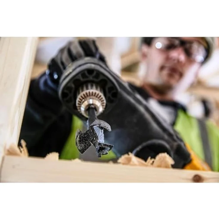 Dewalt Forstnerbohrer Rapidbohrer DT4581-QZ, 45 mm mit 3 extra scharfen Schneidkanten und aggressiver Zentrierspitze für saubere Holzbohrungen – Bild 4