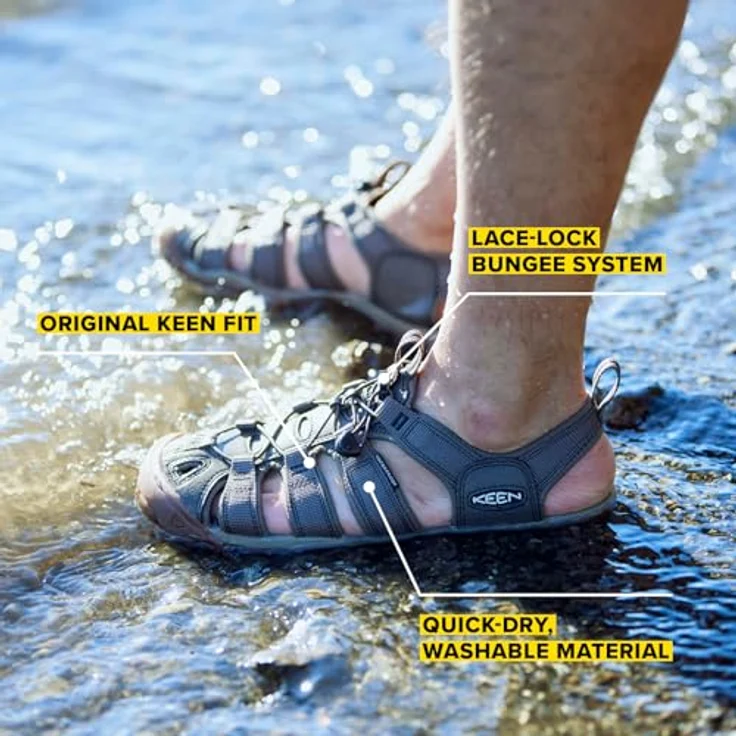 Keen CLEARWATER CNX Sandale, Herren, Schnellverschluss, Synthetik, schmutzempfindlich, pflegeleicht – Bild 3