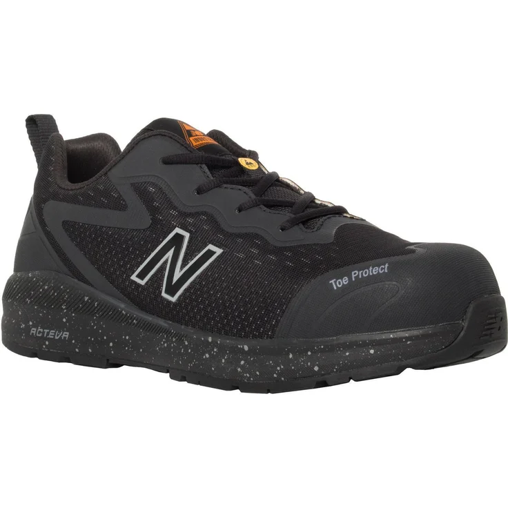 New Balance Logic Halbschuh Schwarz/Orange, ESD Sicherheitsschuh mit durchtrittsicherer Sohle, T.44