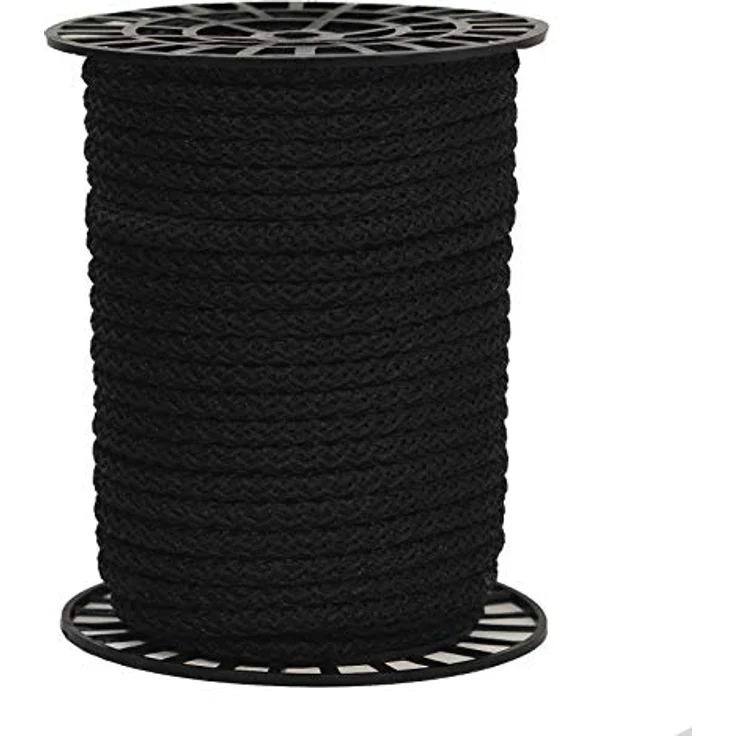 50m Polypropylen-Seil Ø 10mm auf Rolle Universalseil Kordel Schnur Farbwahl, Farbe:schwarz – Bild 1