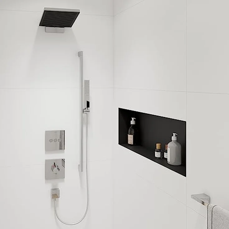 hansgrohe Kopfbrause Pulsify E, Brausekopf 260mm, Regendusche mit PowderRain und Intense PowderRain, Chrom – Bild 2