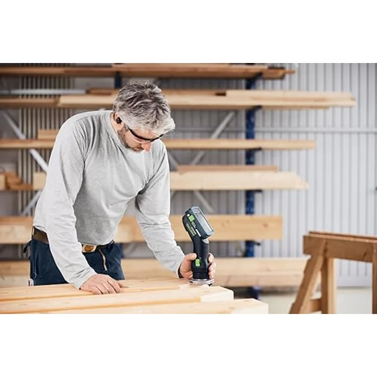 Festool OFKC 500 R3 EB-Basic, Akku-Kantenfräse mit 1/10 mm Frästiefeinstellung, bürstenlosem EC-TEC-Motor und transparenter Absaughaube – Bild 4