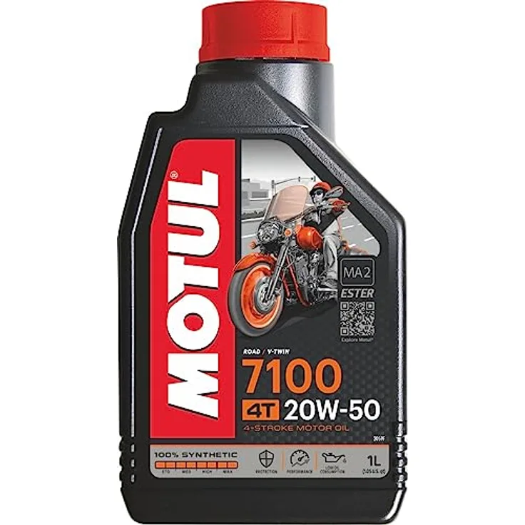 Motul 104103 7100 4T, 20 W-50, 1 L, 221x117x63.5