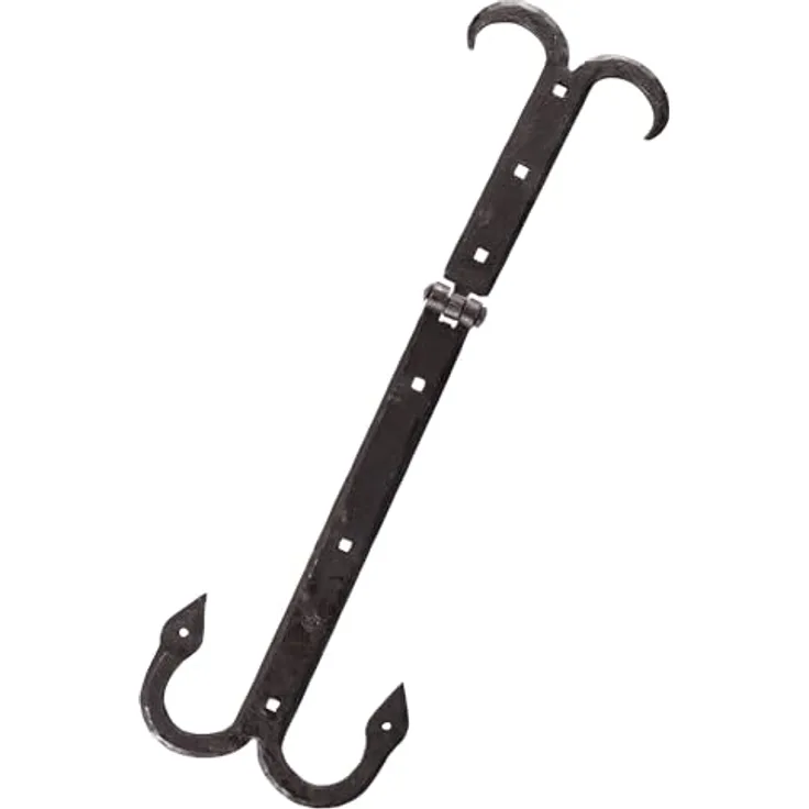 Ulfberth Mittelalterliches Scharnier, Truhenband aus handgeschmiedetem Stahl, 32 cm, geschwärzt