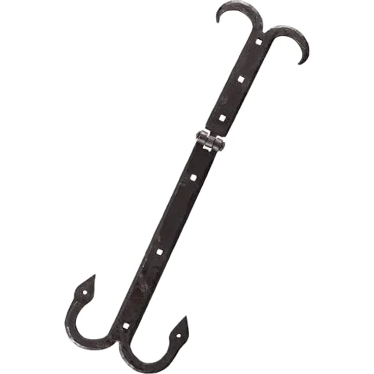 Ulfberth Mittelalterliches Scharnier, Truhenband aus handgeschmiedetem Stahl, 32 cm, geschwärzt – Bild 1