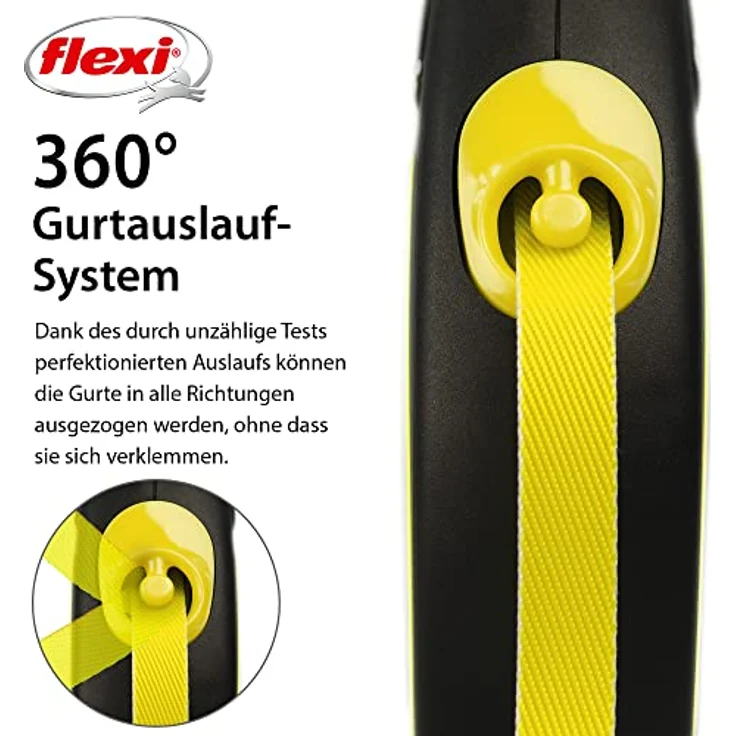 Flexi Hundeleine New Classic M Länge: 5 m, neon – Bild 4