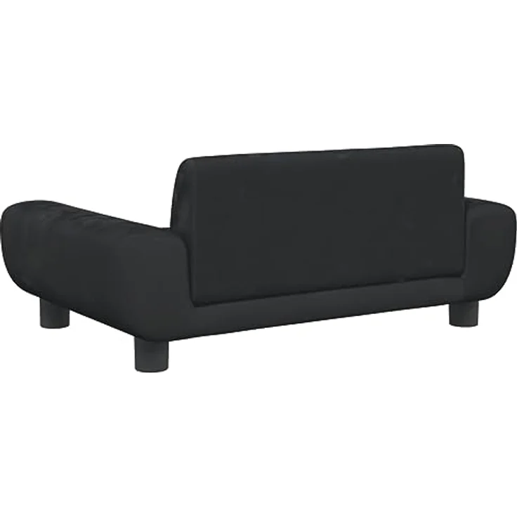 vidaXL Hundebett Schwarz 70x45x33 cm Samt – Bild 5