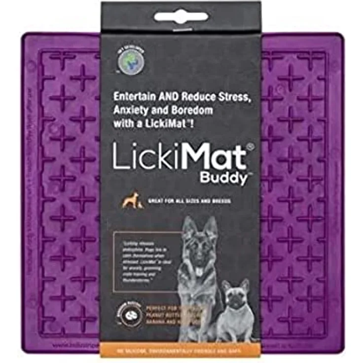 LICKIMAT Buddy - in 2 Größe und div. Farben, Farbe:lila, Größe:small - 20 x 20cm