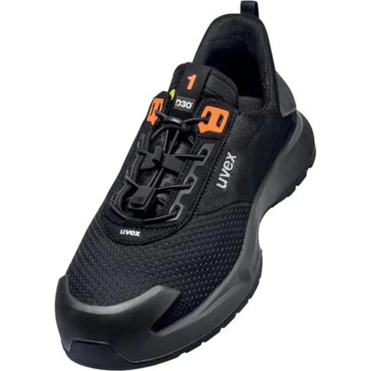Uvex 1 x-craft pro D3O Sicherheitsschuh S1PS Halbschuh, schwarz, Größe 44 mit flex Zonentechnologie und abriebfester Überkappe