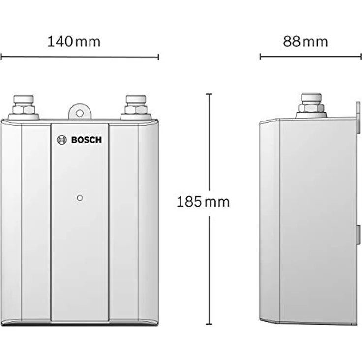 Bosch Tronic 4000 5 ET, elektrischer Kleindurchlauferhitzer mit 4,5 kW und Energieklasse A, kompakt und weiß – Bild 5