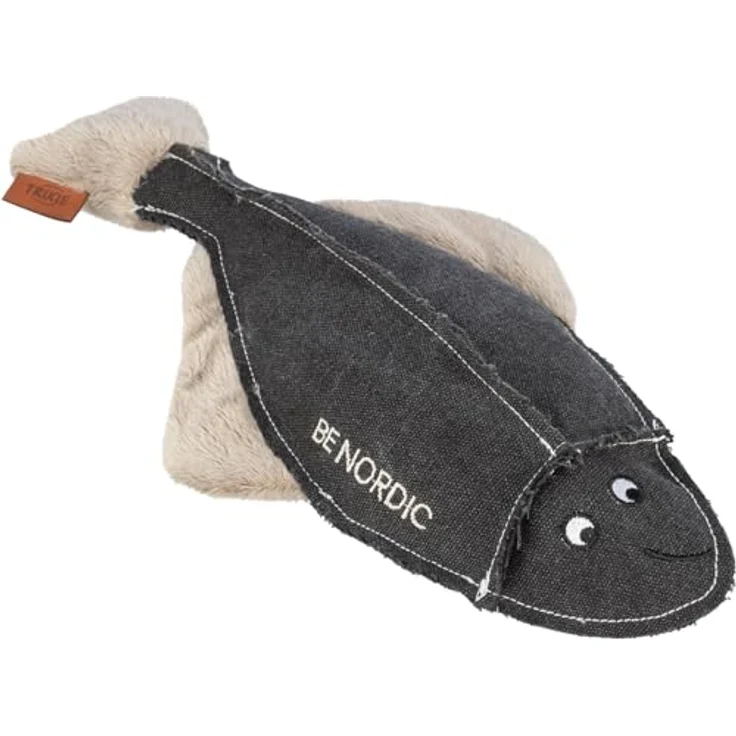 TRIXIE Be Nordic Plüschtiere für Hunde Scholle Hajo – maritimes Kuscheltier für Hunde zum Spielen und Kuscheln – robust & langlebig - 36061 – Bild 1