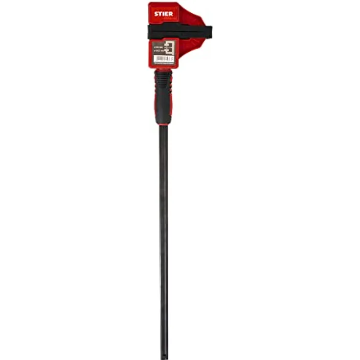 STIER Kompaktzwinge, optimal für Arbeiten auf engem Raum, 600 mm Spannweite, 60 mm Ausladung, große Spannbacken