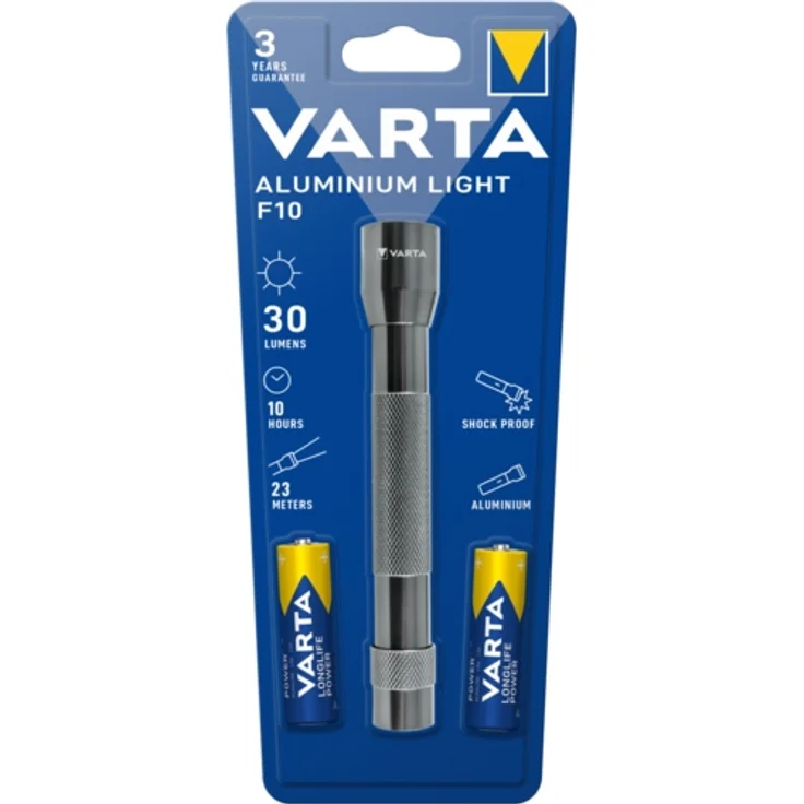 Varta Aluminium Light F10 Pro LED Taschenlampe batteriebetrieben 150lm 25h 31g – Bild 1