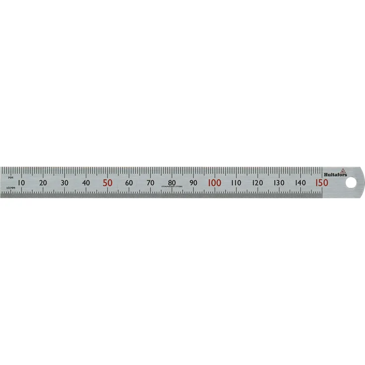 Hultafors Stahlmaßstab (Halb-) Milimeterteilung, Länge 1 Meter, aus Stahl