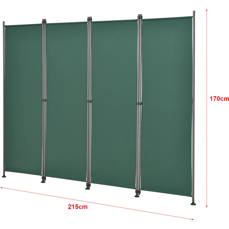Trennwand Modica Outdoor 170x215 cm Dunkelgrün pro.tec