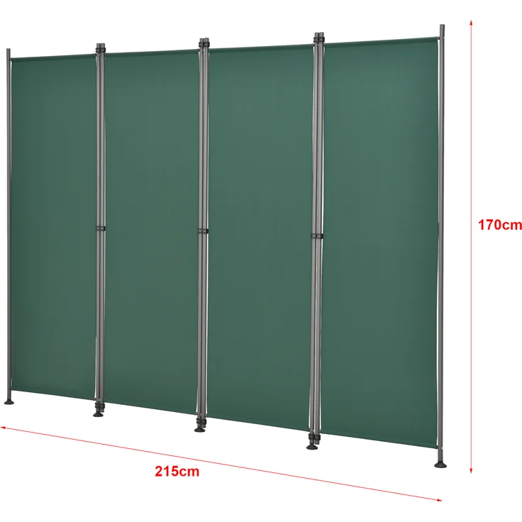 Trennwand Modica Outdoor 170x215 cm Dunkelgrün pro.tec