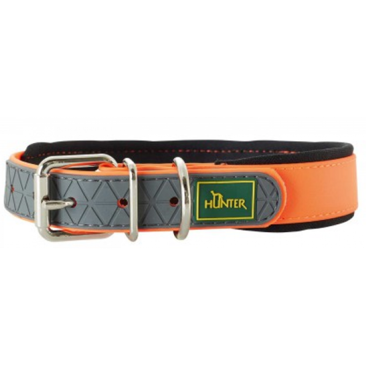 Hunter Hunde-Halsband Convenience Comfort neon-orange L – Bild 1