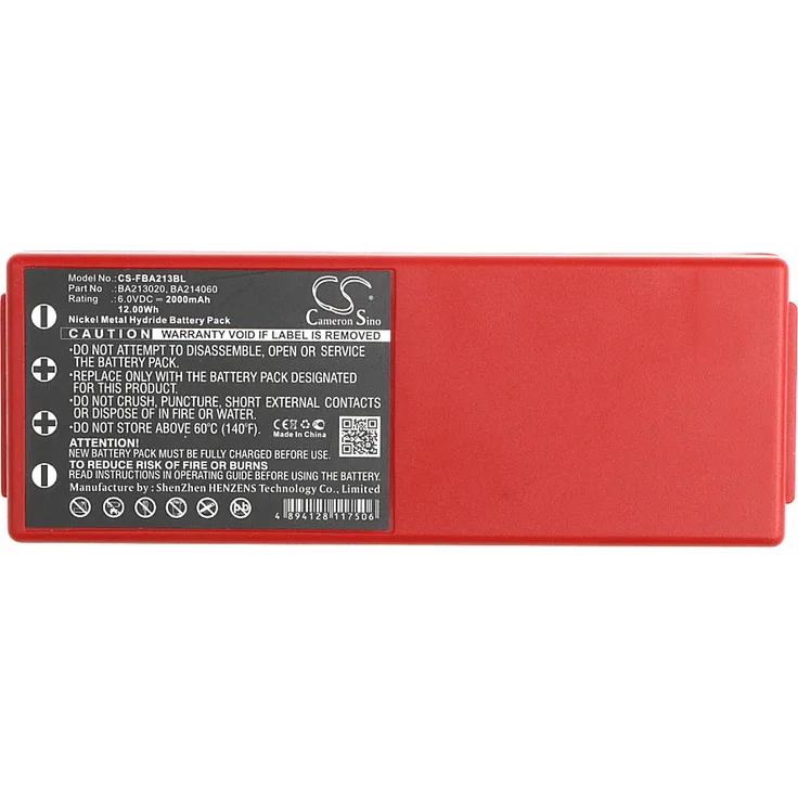 Ersatzakku - CS-FBA213BL - HBC BA14061 - 005-01-00466 - 6 Volt 2000mAh Ni-MH