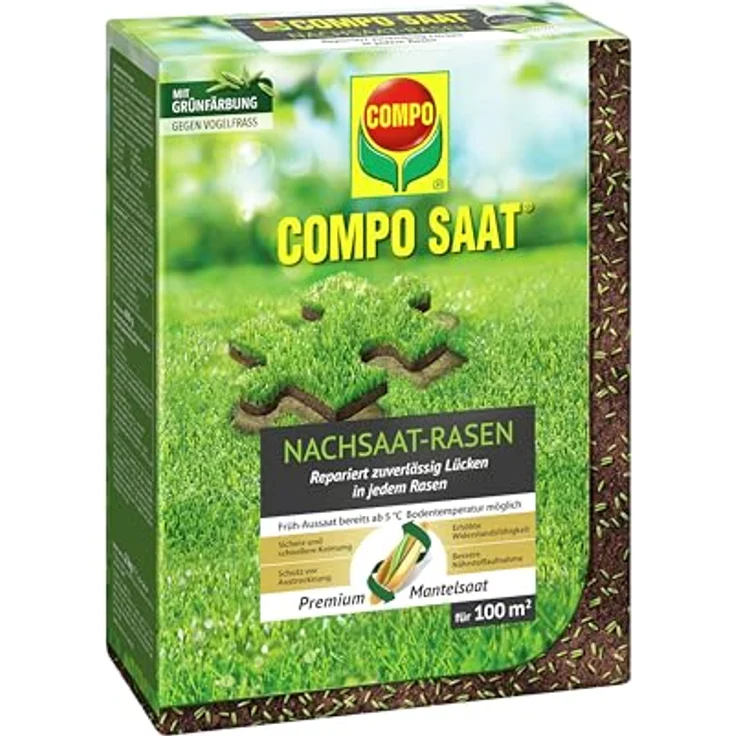 COMPO SAAT® Nachsaat-Rasen 2 kg für 100 m² – Bild 1