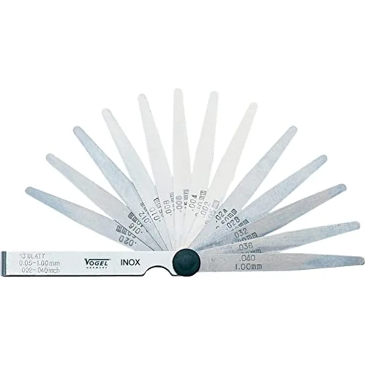 Vogel Germany Fühlerlehren-Satz 13 Blatt Messbereich 0,05 - 1,00 mm, 100 mm lang