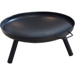 HTI-Living Feuerschale Feuerstelle, Feuerfeste Eisen Feuerschale mit Ø 60 cm, Schwarz