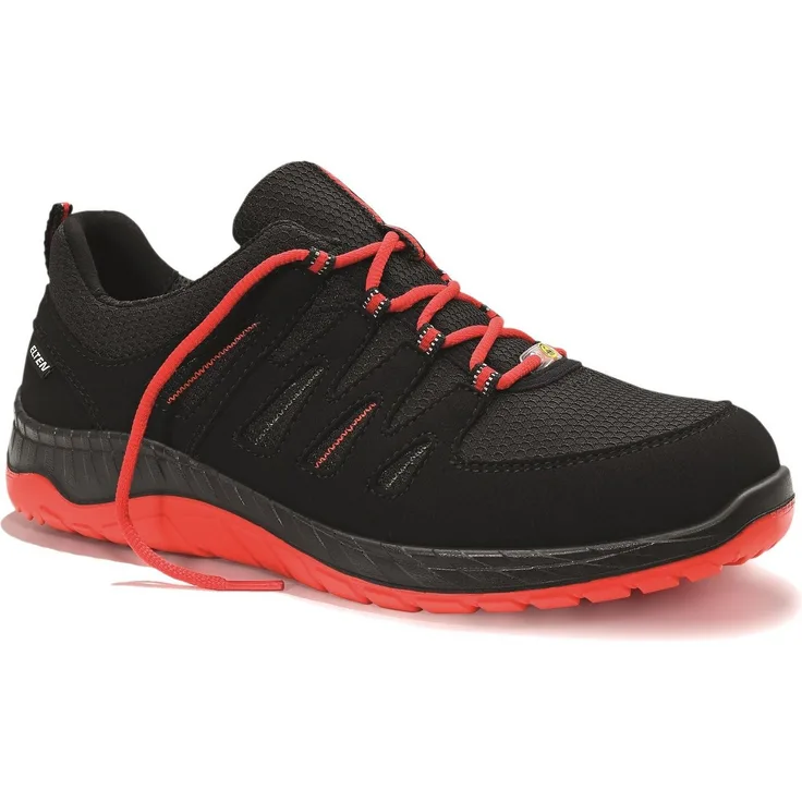 ELTEN MADDOX black-red Low ESD S3 729561, Arbeitsschuh mit Stahlkappe und metallfreiem Durchtrittschutz