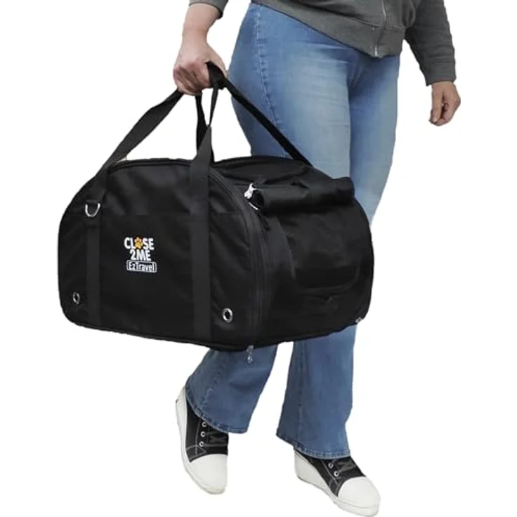 Eichhorn Kinderwagen Close2Me PetRider, Tiertransportbox mit Fahrgestell, belastbar bis 25 kg, inklusive DeluxeTragetasche und Regenschutzbezug – Bild 4