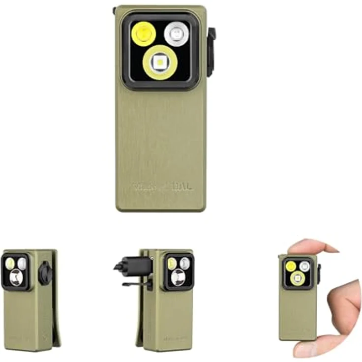 OLIGHT Oclip Ultra, EDC-Taschenlampe mit 530 Lumen, 3 Lichtmodi (Flutlicht, Strahler, UV), USB-C-wiederaufladbar, IPX6 wasserdicht, 55 g (Olivgrün) – Bild 1