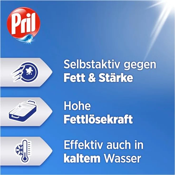 PRIL Pril Spülmittel Original 675ml, hohe Fettlösekraft, blaue Flasche – Bild 4