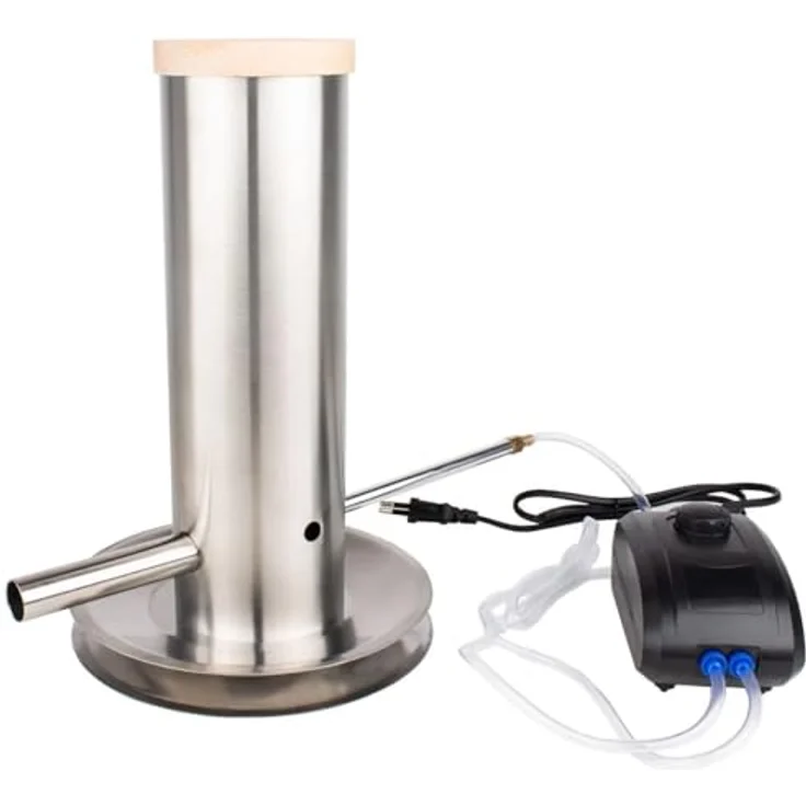 ITA Premium Kaltrauchgenerator, Edelstahl Raucherzeuger für Smoker, Set mit elektrischer Pumpe, 30 cm, ideal zum Kalträuchern von Fisch, Fleisch, Käse – Bild 1