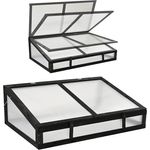 TRUTZHOLM Frühbeetaufsatz aus Holz 120x80cm Gewächshaus für Hochbeet in Natur mit UV-Schutz und durchdachtem Belüftungssystem