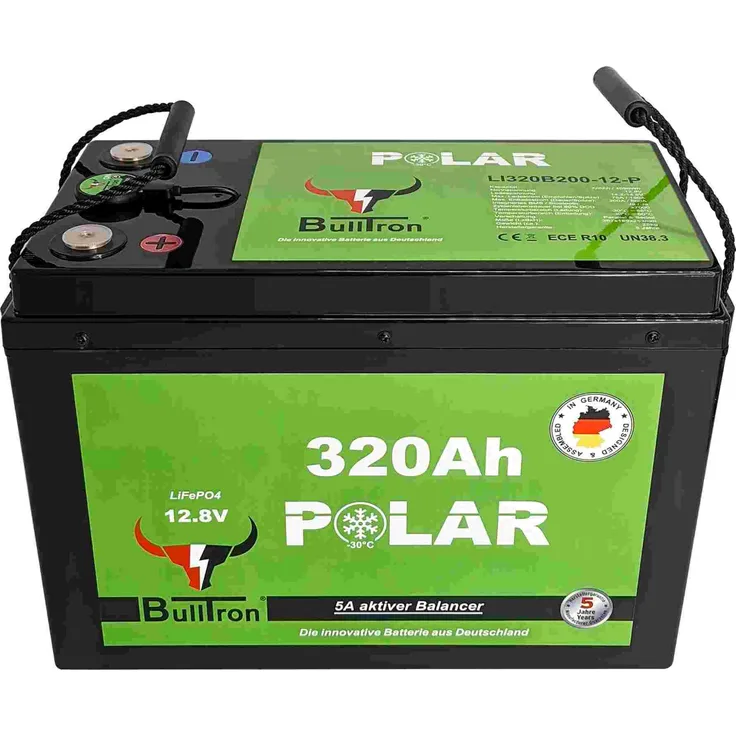 BullTron LI320B200-12-P, 320Ah LiFePO4 Batterie für Wohnmobil, Boot & Solar, mit Smart BMS und Bluetooth Überwachung