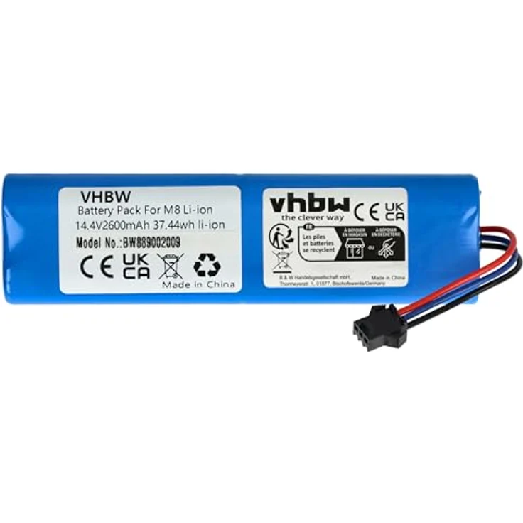 vhbw Akku kompatibel mit Proscenic M8 Pro, U6, M7 Max, Ultenic T10, M7 Pro, M6, M7 LDS, 2600 mAh, 14,4 V, Li-Ion, hochwertiger Wechsel-Akku für Saugroboter – Bild 3
