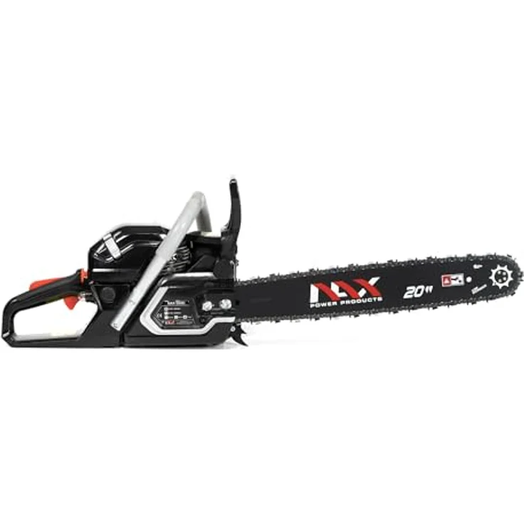 NAX POWER PRODUCTS 500C Motor 61,5 cm3 2kW Führungsschiene 20'' 50,8cm Anti-Rückschlag-System Low Kickback Briggs & Stratton Lizenzware Benzin-Säge Kettensäge, Schwarz – Bild 8