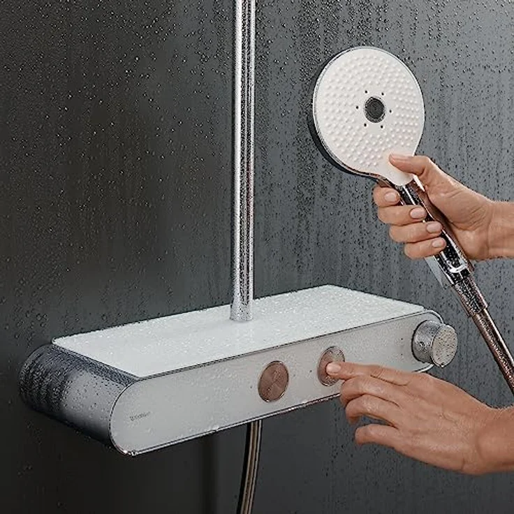 Duravit Duschsystem, moderne Duschinstallation mit EasyClean-Funktion, Sicherheits-Thermostat und drei Strahlarten – Bild 10