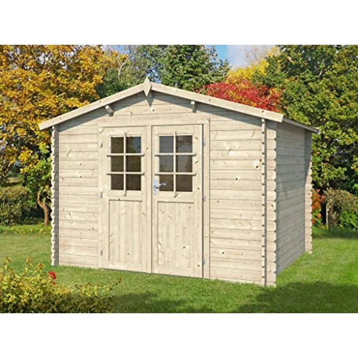 Woodtex Gartenhaus CA2875, 28 mm Massivholz-Gerätehaus mit Fußboden, wetterfest, BxT: 310x298 cm – Bild 2