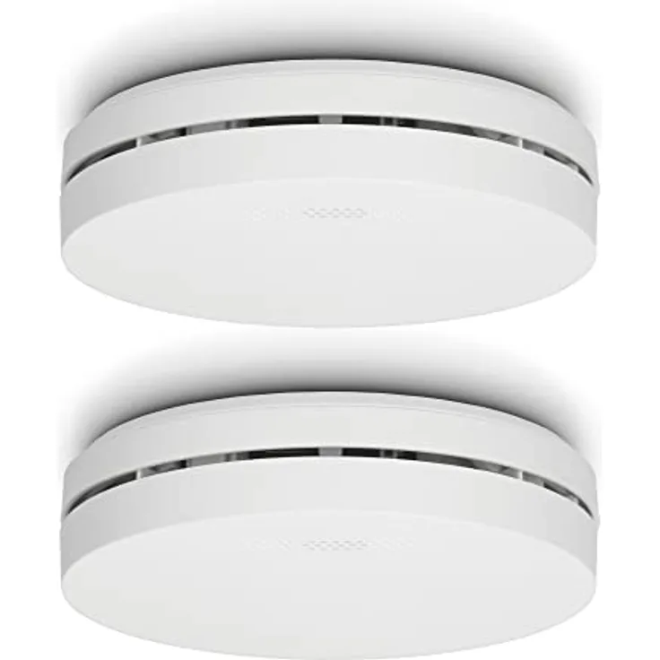 Alecto SA300 Duo - Kompakter Design-Rauchmelder mit 10-Jahres-Batterie - Feuermelder 2er-Pack - Weiß