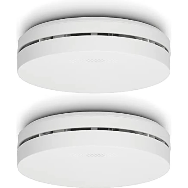 Alecto SA300 Duo - Kompakter Design-Rauchmelder mit 10-Jahres-Batterie - Feuermelder 2er-Pack - Weiß – Bild 1