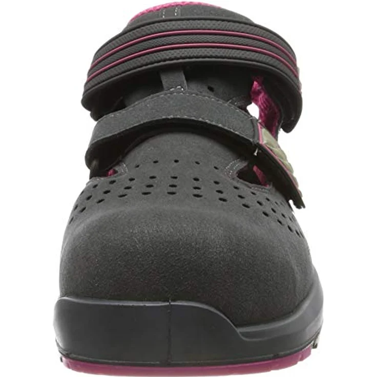 Uvex ladies Sicherheits-Sandale gel. Gr. 39, ESD, S1, doppelter Klettverschluss, grau/pink – Bild 2