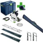 Festool Tauchsäge TS 60 KEBQ-Plus 100Y, Limited Edition mit KickbackStop, 60 mm Schnitttiefe, inkl. 2x FS 1400/2, FSV/2, FS-Bag und FSV 120 2X