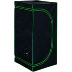 Kingpower Gewächshaus Grow Box Zuchtzelt Indoor/Outdoor, 100 x 100 x 200 cm, 99,9% lichtundurchlässig - Schwarz