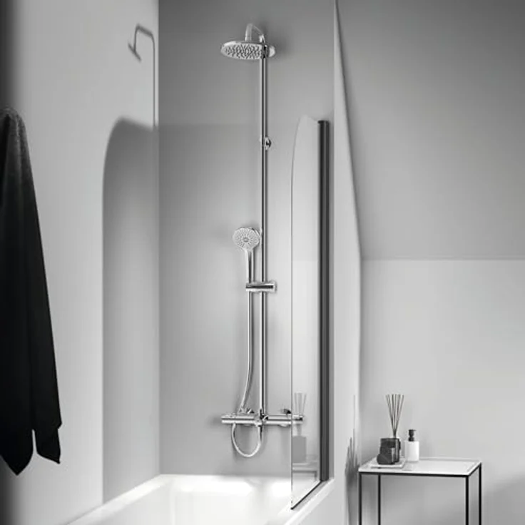 Ideal Standard Duschsystem Ceratherm T25, Badearmatur mit Handbrause und Kopfbrause 20 cm, Chrom finish – Bild 6