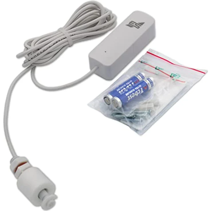 SCHABUS WWD 150 Wireless Water Detector, Batteriebetriebener Wasserstand-Melder mit Smart-App, 2,4 GHz WLAN, Minischwimmerschalter, Erkennung ab 4 cm, ideal für Keller und Technikräume – Bild 1